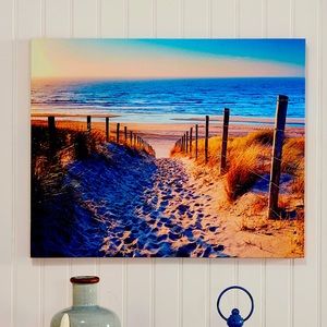 NWT LED light up Beach Wall Canvas Indoor/Outdoor Use
